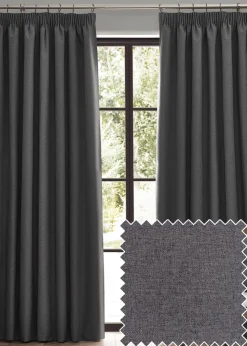 furn. Dawn 100% Blackout Thermal Pencil Pleat Curtains