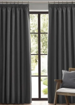 furn. Dawn 100% Blackout Thermal Pencil Pleat Curtains