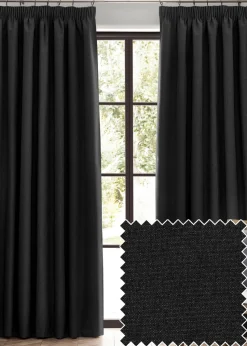 furn. Dawn 100% Blackout Thermal Pencil Pleat Curtains
