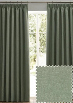furn. Dawn 100% Blackout Thermal Pencil Pleat Curtains