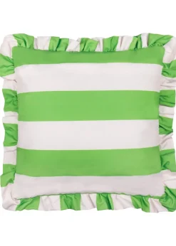 furn. Freen Palm Royale Stripe Ruffle Printed Outdoor Outdoor Cushion
