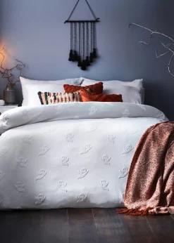 furn. Ghost Tufted 100% Cotton Duvet Cover Set