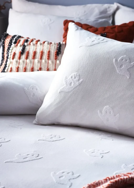 furn. Ghost Tufted 100% Cotton Duvet Cover Set