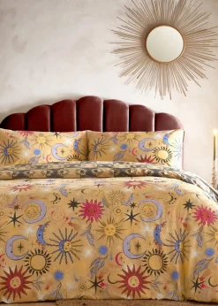 furn. Gold Ethereal Star Reversible Duvet Cover Set