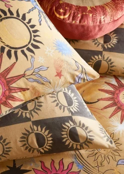 furn. Gold Ethereal Star Reversible Duvet Cover Set