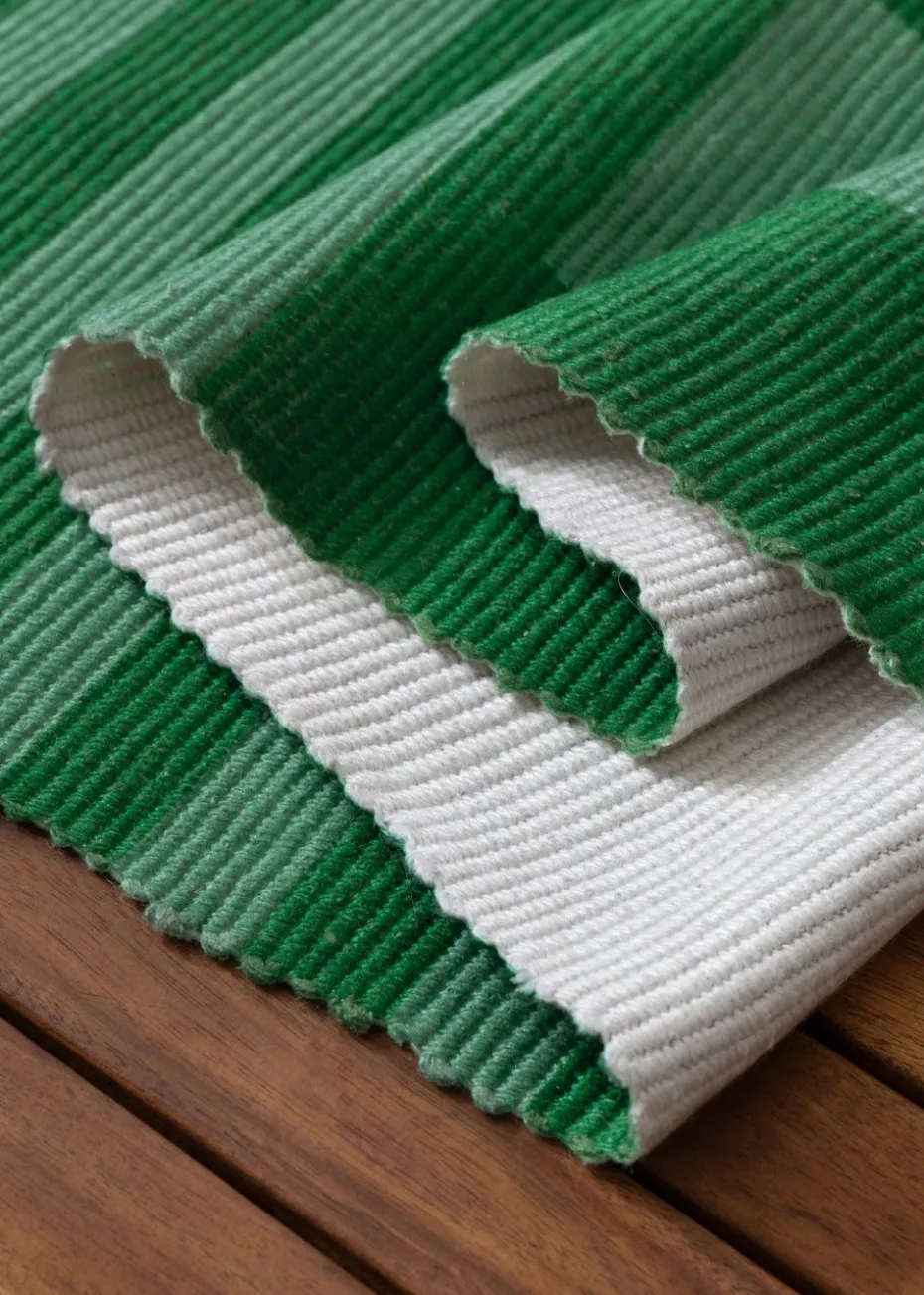 furn. Green Deck Stripe Printed Indoor/Outdoor Rug