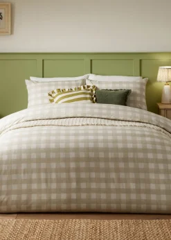 furn. Hartsford Check Printed Duvet Cover Set