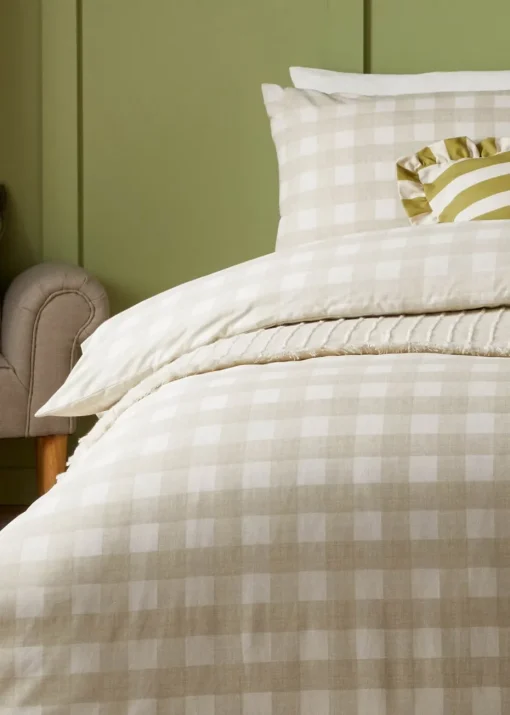 furn. Hartsford Check Printed Duvet Cover Set