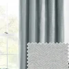 furn. Hudson Herringbone Chenille Eyelet Curtains
