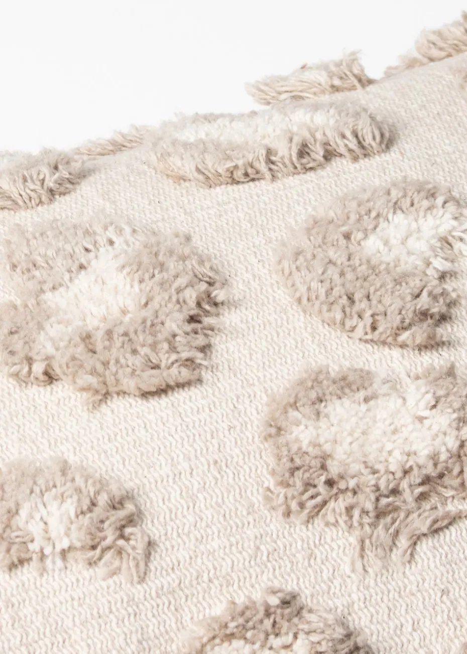 furn. Natural Maeve Tufted Cotton Filled Cushion (30cm x 50cm)