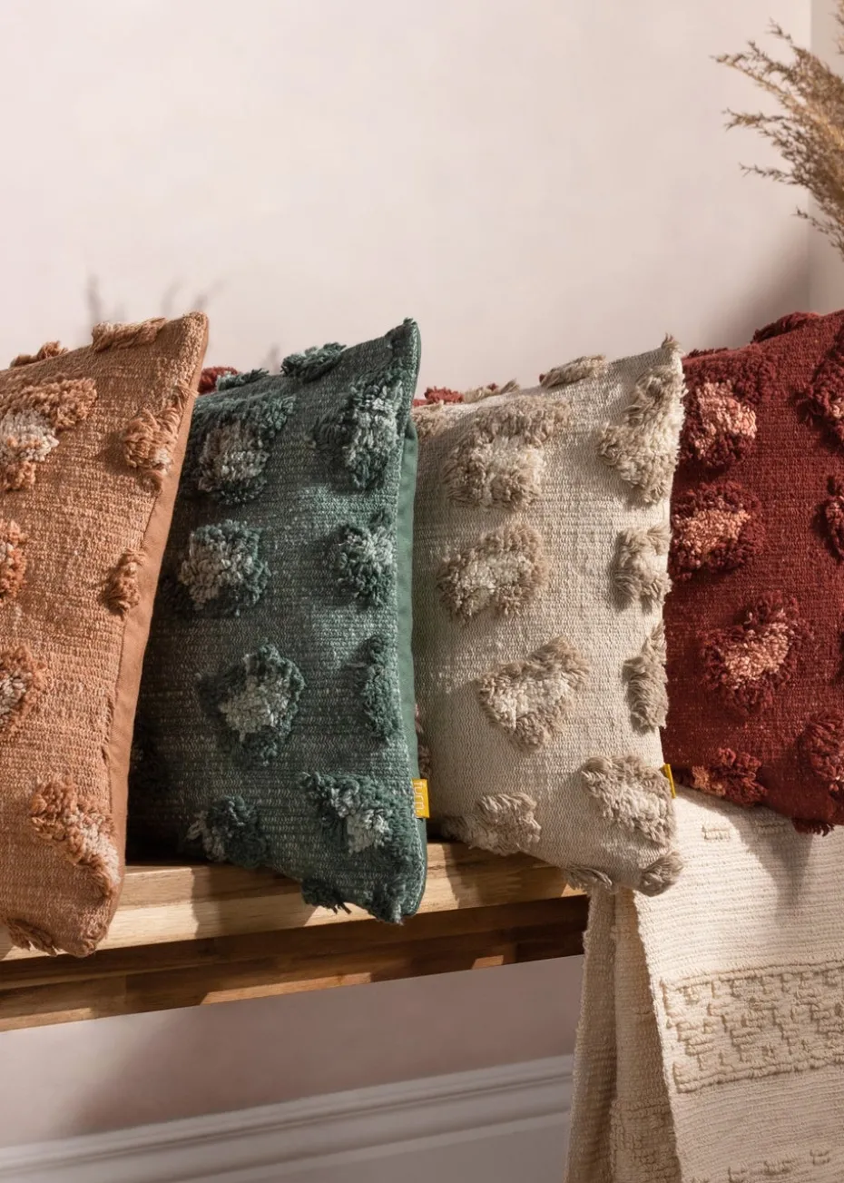 furn. Natural Maeve Tufted Cotton Filled Cushion (30cm x 50cm)