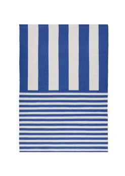 furn. Navy/White Deck Stripe Printed Indoor/Outdoor Rug