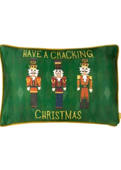 furn. Nutcracker Cracking Christmas Filled Cushion (30cm x 50cm x 8cm)