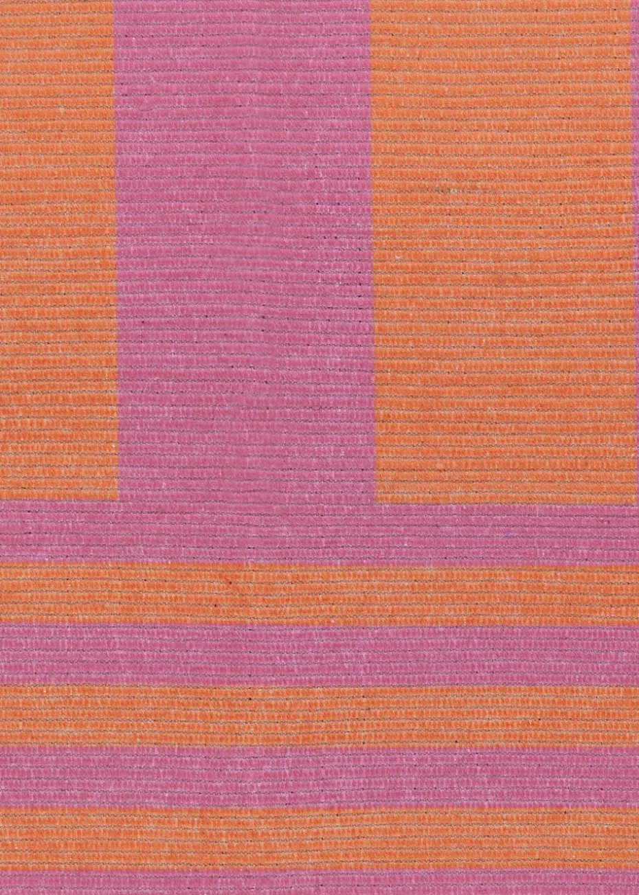 furn. Pink Deck Stripe Printed Indoor/Outdoor Rug
