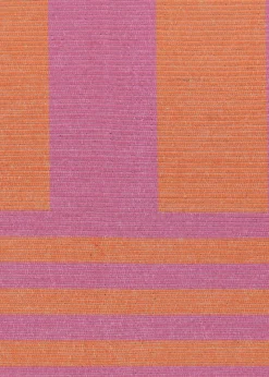 furn. Pink Deck Stripe Printed Indoor/Outdoor Rug