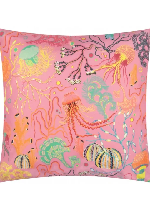 furn. Pink Reef Printed Outdoor Outdoor Cushion