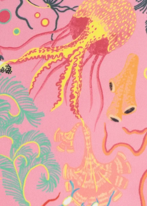 furn. Pink Reef Printed Outdoor Outdoor Cushion