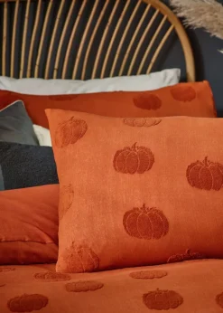furn. Pumpkin Tufted 100% Cotton Duvet Cover Set