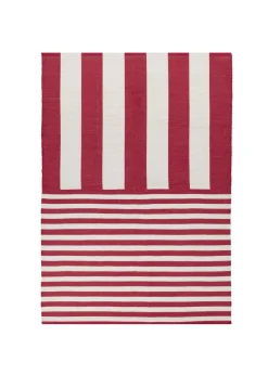 furn. Red Deck Stripe Printed Indoor/Outdoor Rug