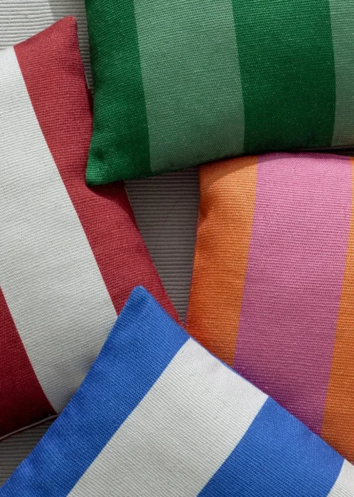 furn. Red Deck Stripe  Woven Outdoor Outdoor Cushion