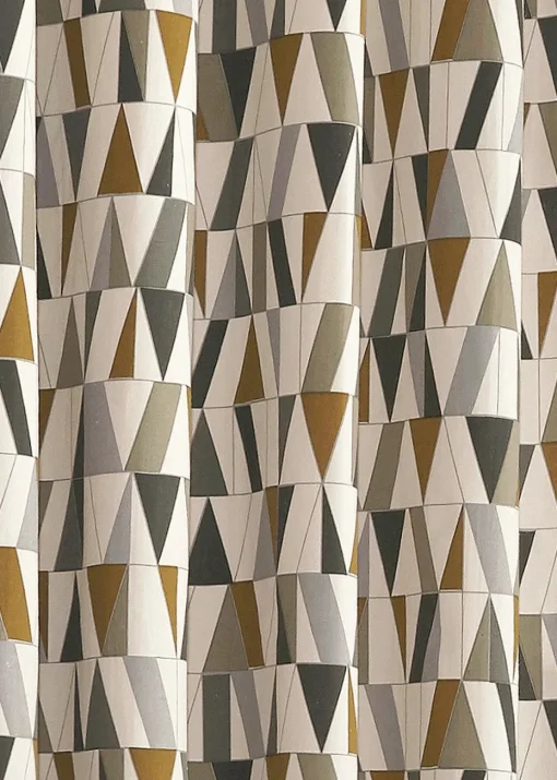 furn. Reno Geometric Eyelet Curtains