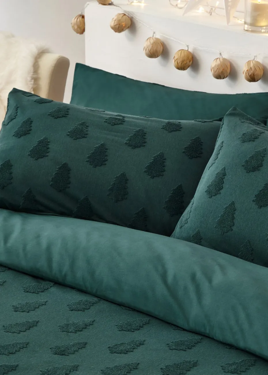 furn. Tufted Tree 100% Cotton Duvet Cover Set