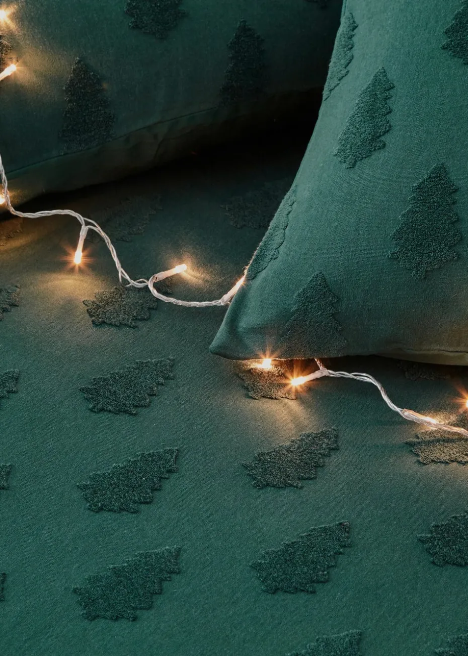 furn. Tufted Tree 100% Cotton Duvet Cover Set