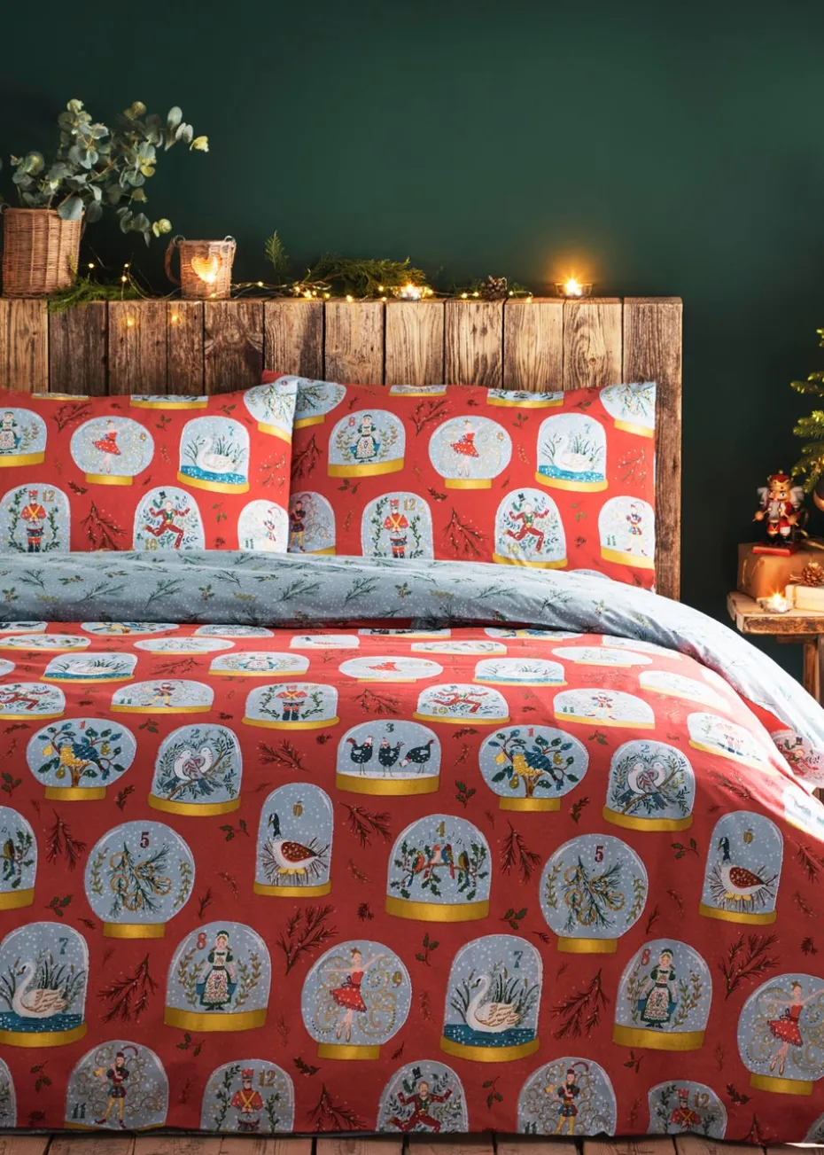 furn. Twelve Days Of Christmas Reversible Duvet Cover Set