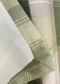 Fusion Balmoral Check Green Eyelet Curtains