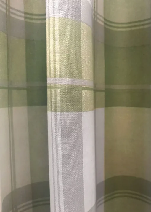 Fusion Balmoral Check Green Eyelet Curtains