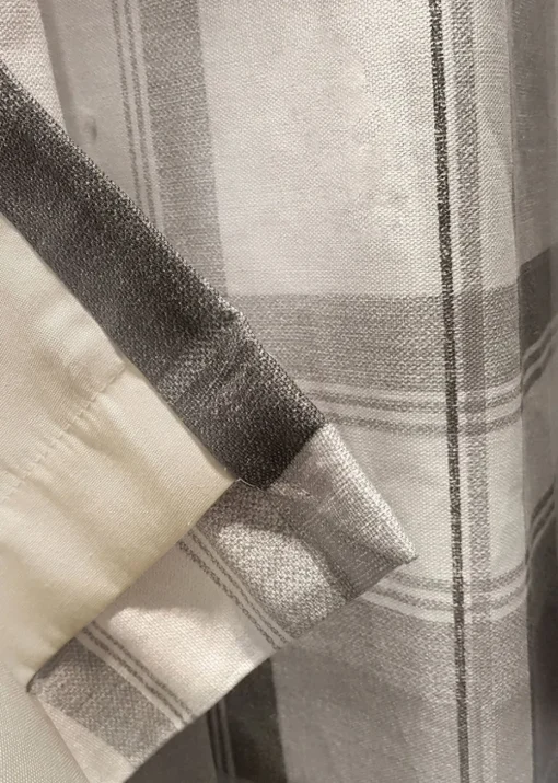 Fusion Balmoral Check Grey Eyelet Curtains