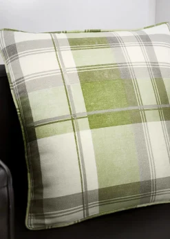 Fusion Balmoral Check Green Filled Cushion (43cm x 43cm)