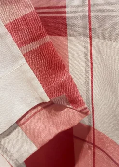 Fusion Balmoral Check Red Eyelet Curtains