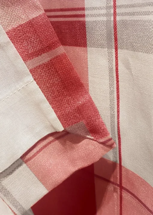 Fusion Balmoral Check Red Eyelet Curtains