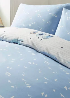 Fusion Beach Huts Blue Duvet Cover Set