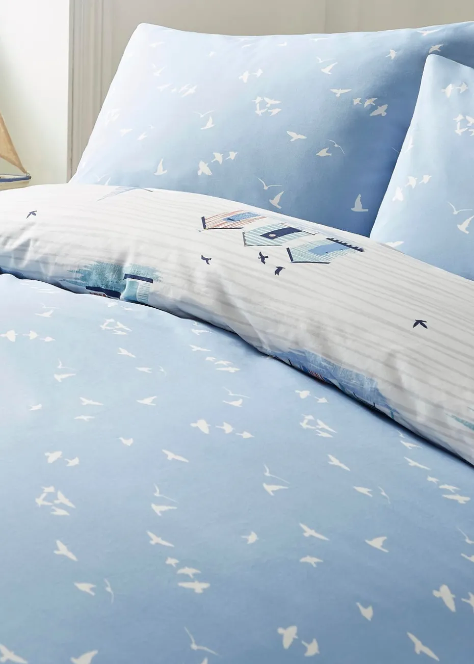 Fusion Beach Huts Blue Duvet Cover Set