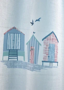 Fusion Beach Huts Blue Voile Panel