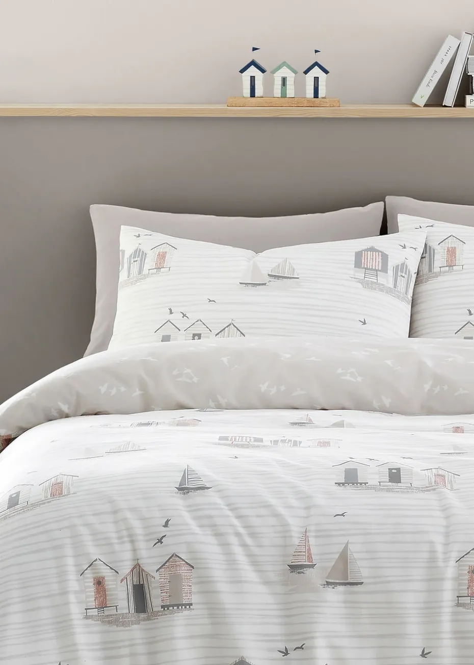 Fusion Beach Huts Natural Duvet Cover Set