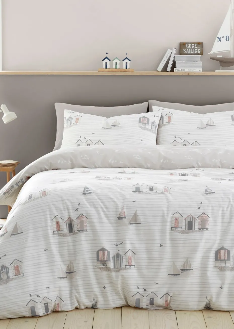 Fusion Beach Huts Natural Duvet Cover Set