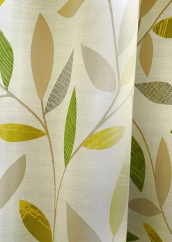 Fusion Beechwood Green Eyelet Curtains