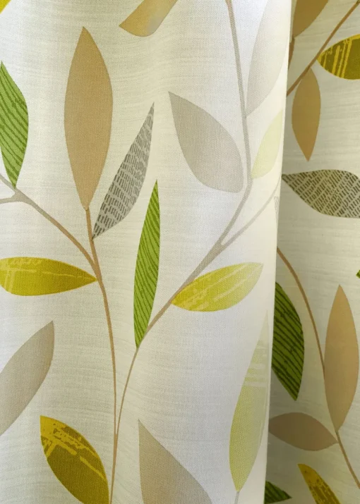 Fusion Beechwood Green Eyelet Curtains