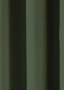 Fusion Cannes Woven Bottle Green Eyelet Curtains