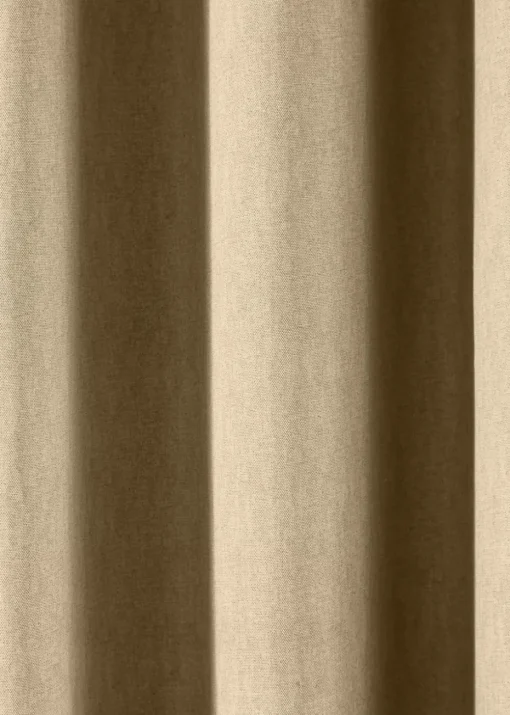 Fusion Cannes Woven Natural Eyelet Curtains