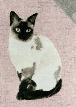 Fusion Cats Reversible Pink Duvet Cover Set