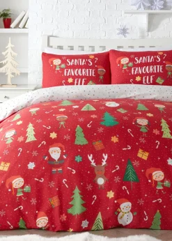 Fusion Christmas Elf & Santa Duvet Cover