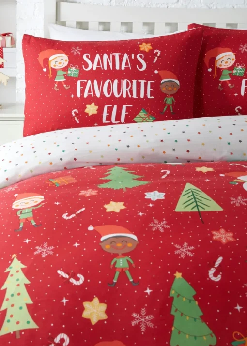 Fusion Christmas Elf & Santa Duvet Cover