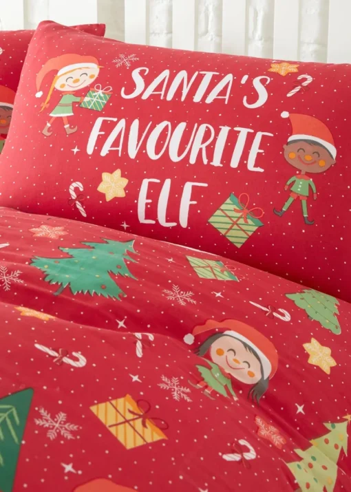 Fusion Christmas Elf & Santa Duvet Cover
