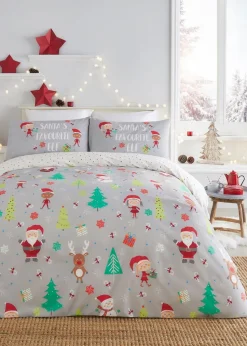 Fusion Christmas Elf & Santa Duvet Cover