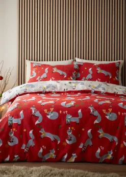 Fusion Christmas Foraging Fox Duvet Cover Set