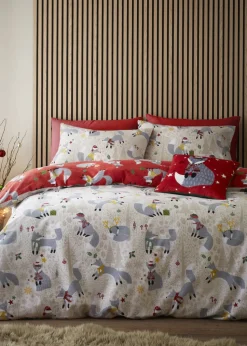 Fusion Christmas Foraging Fox Duvet Cover Set
